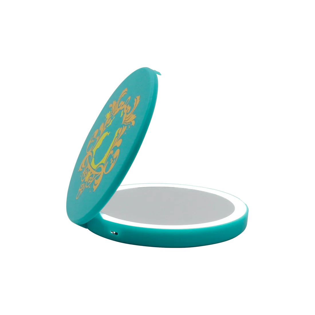 Jasmine Compact Mirror with Wireless Power Bank Charging Base