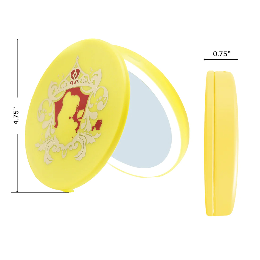 Belle Compact Mirror with Wireless Power Bank Charging Base