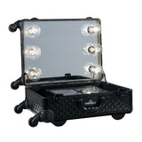 SlayCase® XL Vanity Travel Train Case in Black Studded