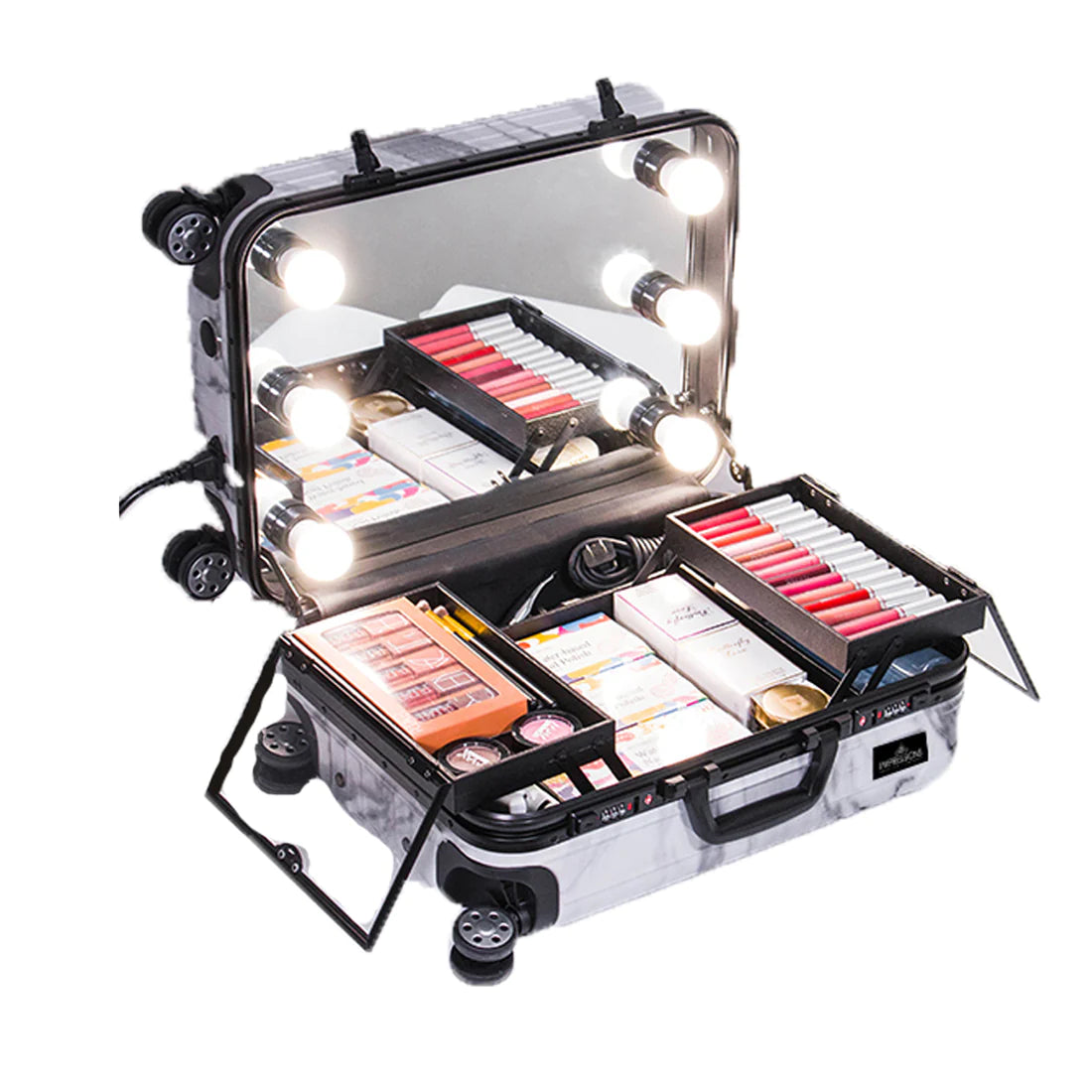 SlayCase® Marble Bella Travel Makeup Case