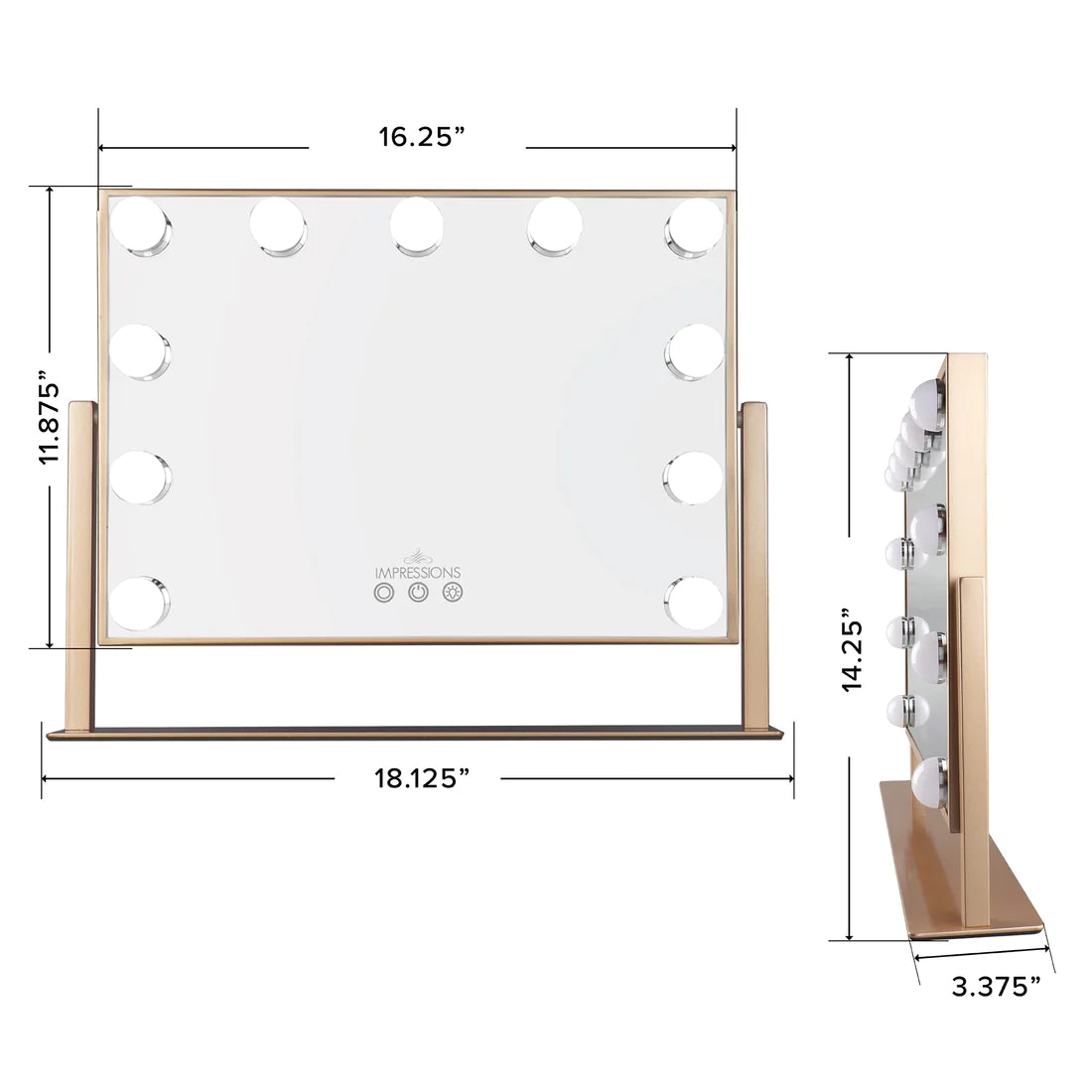 Hollywood Tri-Tone Artiste XL Makeup Mirror