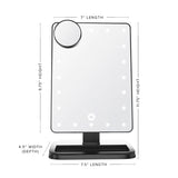 Touch XL Dimmable LED Makeup Mirror with Bluetooth