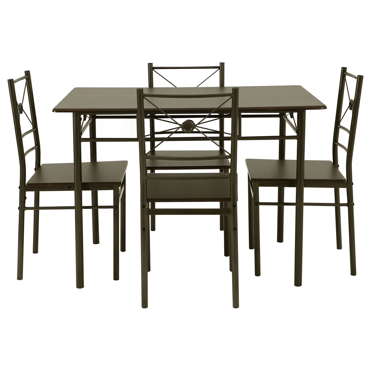 Anna 5-Piece Rectangular Dining Set Dark Bronze