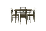 Anna 5-Piece Rectangular Dining Set Dark Bronze