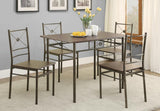 Anna 5-Piece Rectangular Dining Set Dark Bronze