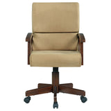 Marietta Upholstered Game Chair Tobacco And Tan