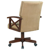 Marietta Upholstered Game Chair Tobacco And Tan