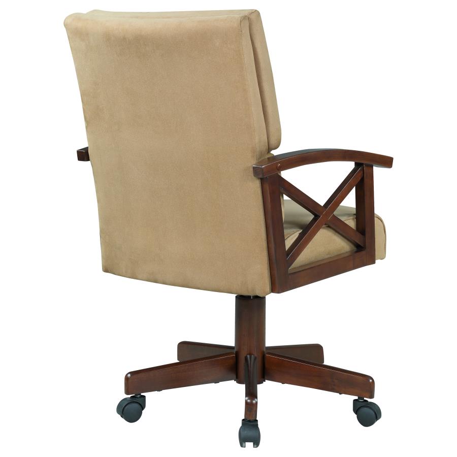 Marietta Upholstered Game Chair Tobacco And Tan