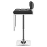 Alameda Adjustable Bar Stool Chrome And Black