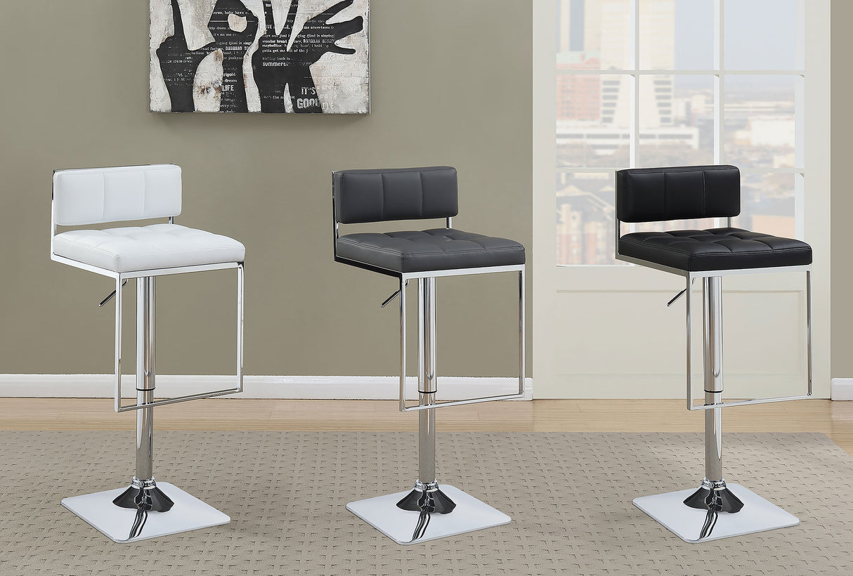 Alameda Adjustable Bar Stool Chrome And Black