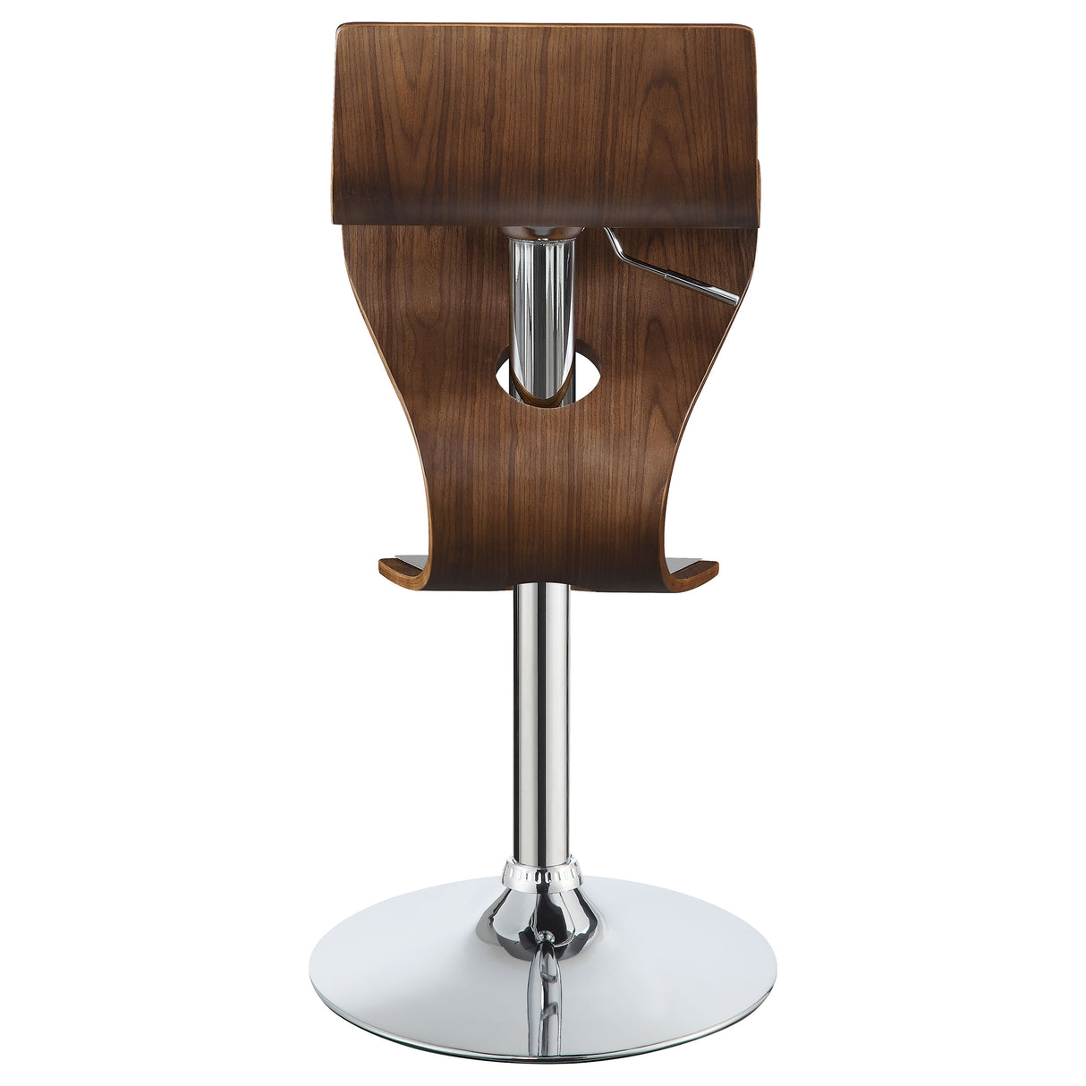 Covina Adjustable Bar Stool Walnut And Chrome