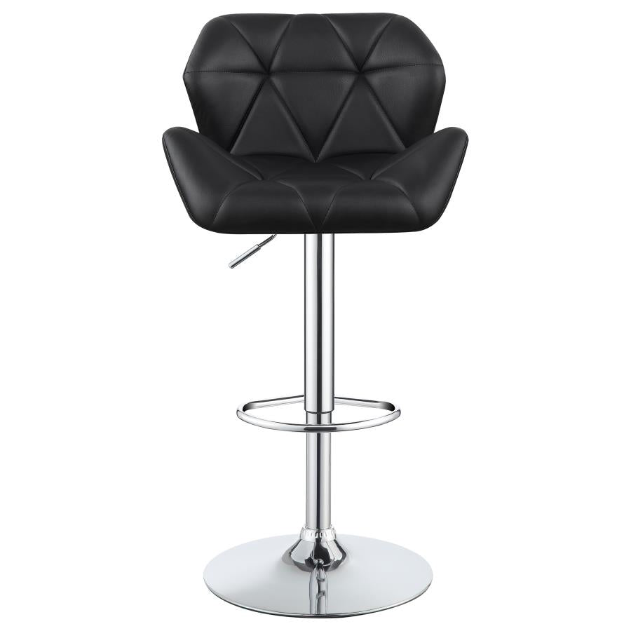 Berrington Adjustable Bar Stools Chrome And Black (Set Of 2)