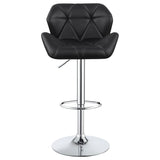 Berrington Adjustable Bar Stools Chrome And Black (Set Of 2)