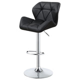 Berrington Adjustable Bar Stools Chrome And Black (Set Of 2)