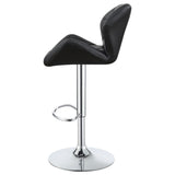 Berrington Adjustable Bar Stools Chrome And Black (Set Of 2)