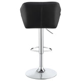 Berrington Adjustable Bar Stools Chrome And Black (Set Of 2)