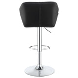 Berrington Adjustable Bar Stools Chrome And Black (Set Of 2)