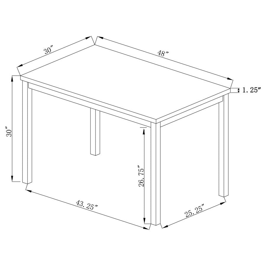 Garza Rectangular Dining Table Black