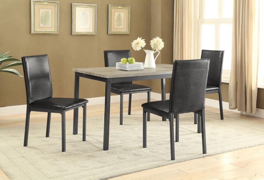 Garza Upholstered Dining Chairs Black (Set Of 2)