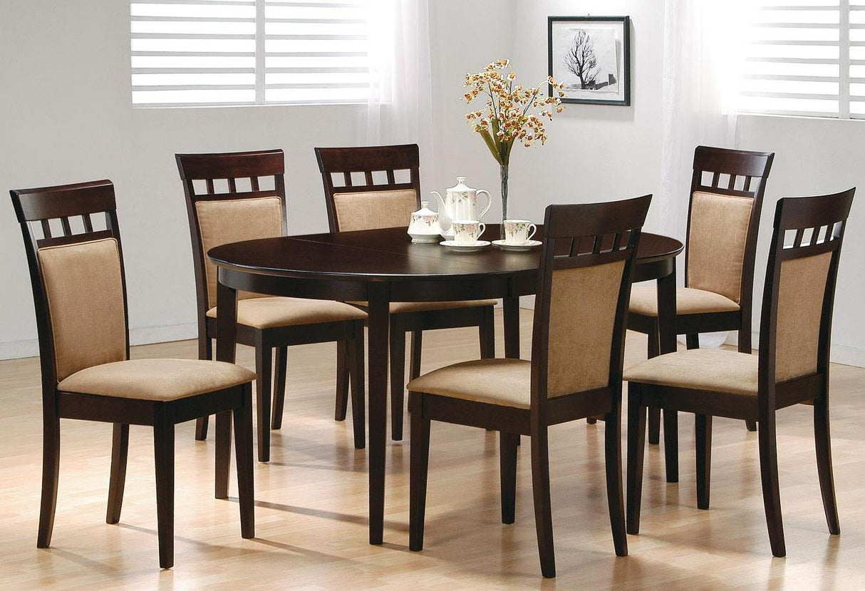 Mix and Match Cappuccino Oval Dining Room Set