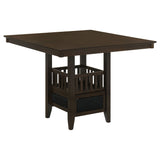 Jaden Square Counter Height Table With Storage Espresso