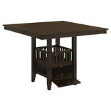 Jaden Square Counter Height Table With Storage Espresso