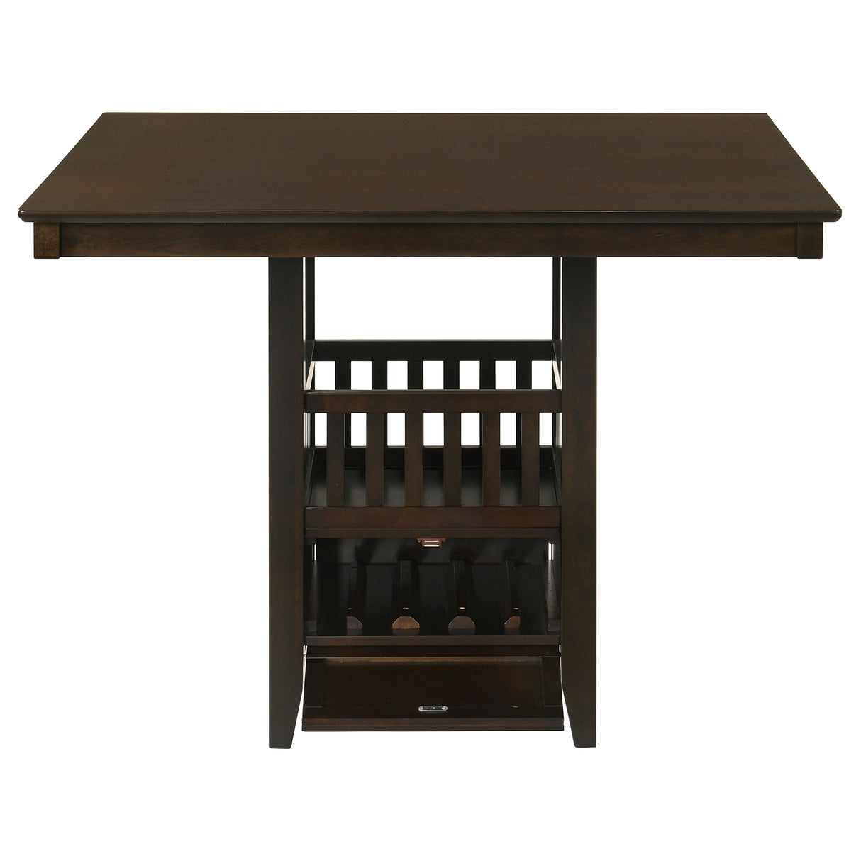 Jaden Square Counter Height Table With Storage Espresso