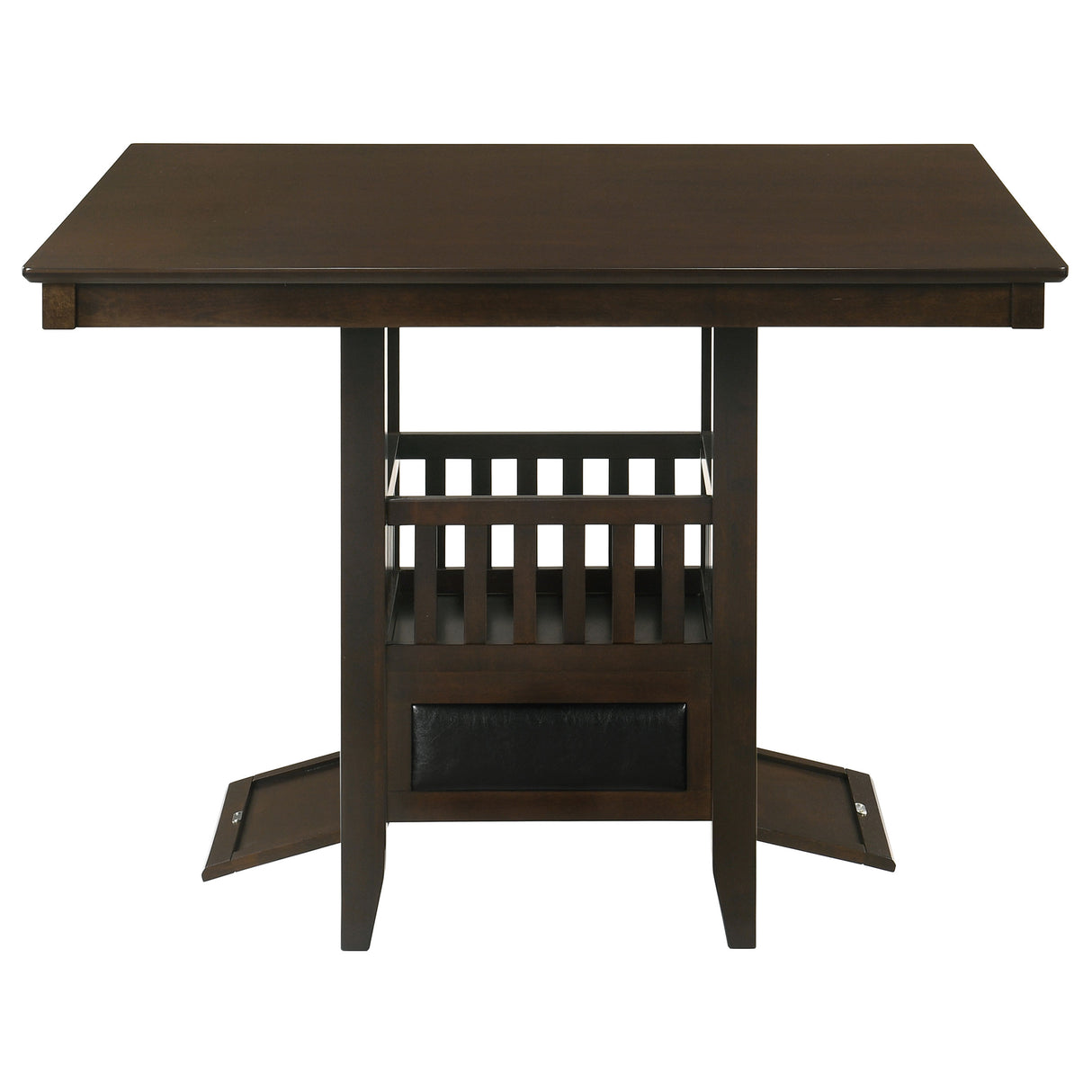 Jaden Square Counter Height Table With Storage Espresso