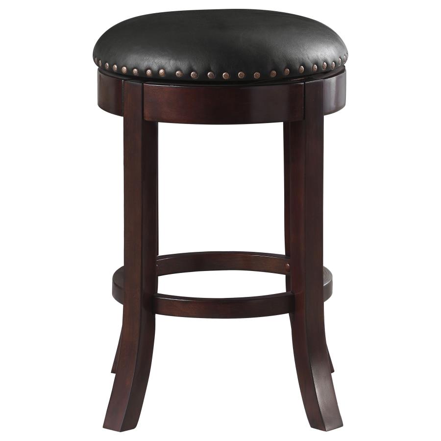 Aboushi Swivel Counter Height Stools With Upholstered Seat Brown (Set Of 2)