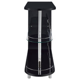 Adolfo 3-Tier Bar Table Glossy Black And Clear