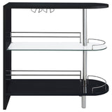 Adolfo 3-Tier Bar Table Glossy Black And Clear