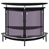 Amarillo 2-Tier Bar Unit Black And Chrome