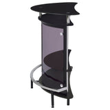 Amarillo 2-Tier Bar Unit Black And Chrome