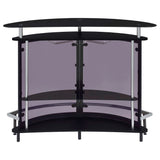 Amarillo 2-Tier Bar Unit Black And Chrome