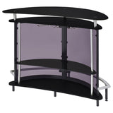 Amarillo 2-Tier Bar Unit Black And Chrome