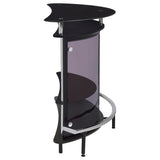 Amarillo 2-Tier Bar Unit Black And Chrome