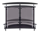 Amarillo 2-Tier Bar Unit Black And Chrome