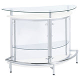 Amarillo 2-Tier Bar Unit White And Chrome