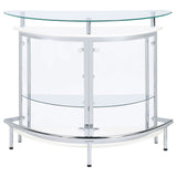 Amarillo 2-Tier Bar Unit White And Chrome