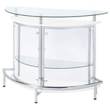 Amarillo 2-Tier Bar Unit White And Chrome