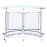 Amarillo 2-Tier Bar Unit White And Chrome