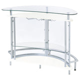 Amarillo 2-Tier Bar Unit White And Chrome