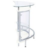 Amarillo 2-Tier Bar Unit White And Chrome