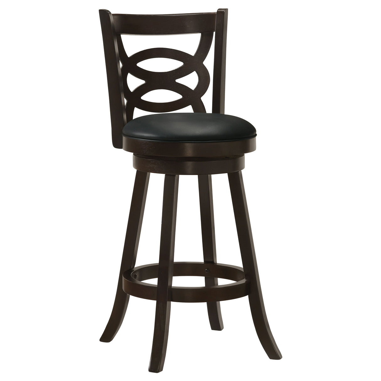 Calecita Swivel Bar Stools With Upholstered Seat Cappuccino (Set Of 2)