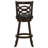 Calecita Swivel Bar Stools With Upholstered Seat Cappuccino (Set Of 2)