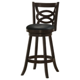 Calecita Swivel Bar Stools With Upholstered Seat Cappuccino (Set Of 2)