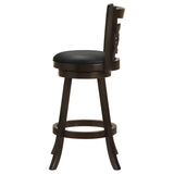 Calecita Swivel Bar Stools With Upholstered Seat Cappuccino (Set Of 2)