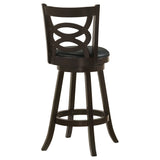 Calecita Swivel Bar Stools With Upholstered Seat Cappuccino (Set Of 2)