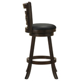 Calecita Swivel Bar Stools With Upholstered Seat Cappuccino (Set Of 2)