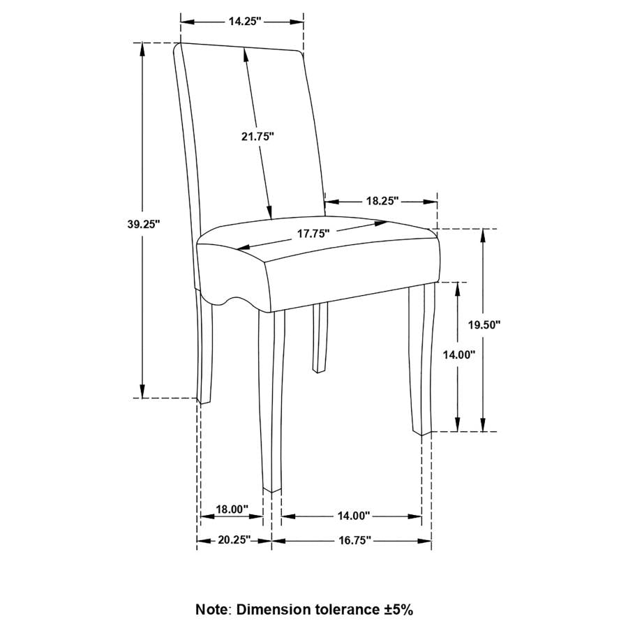 Stanton Upholstered Side Chairs Grey (Set Of 2)